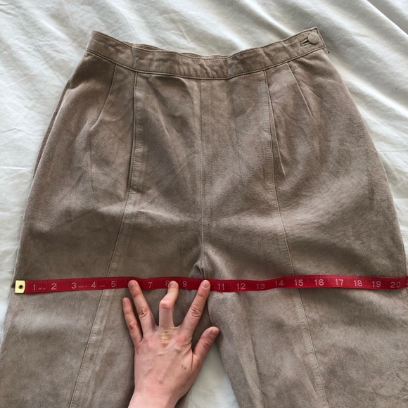 GORGEOUS Vintage Christian Dior suede trouser pants high rise - Picture 13 of 16